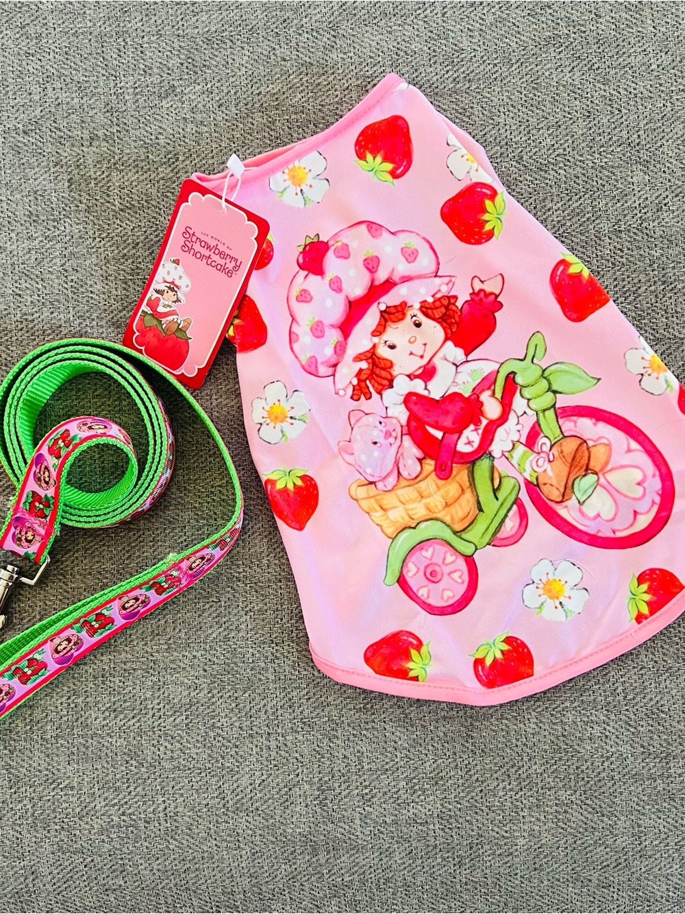Strawberry Shortcake Dog Pet Shirt and Leash Set NWT